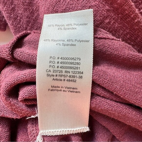 Aritzia Wilfred Free Bruni Midi Dress Rose Pink Shimmer Heathered Reposa Sz M - Picture 6 of 14